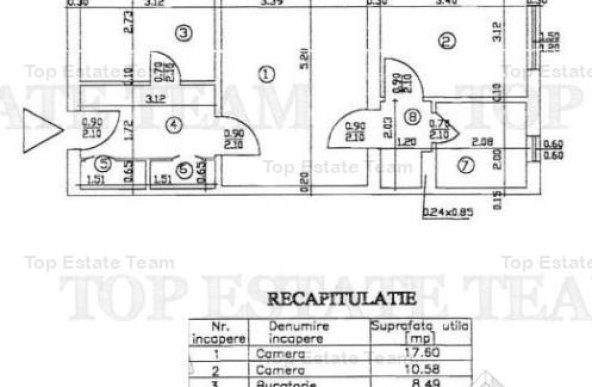 Apartament 2 camere de vanzare in zona Baicului