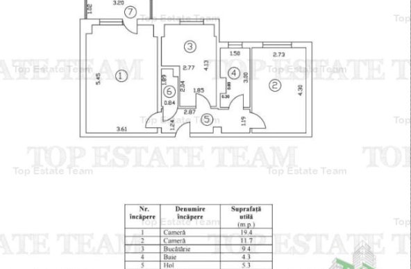 Ocazie! Apartament cu 2 camere decomandat - CENTRALA PROPRIE