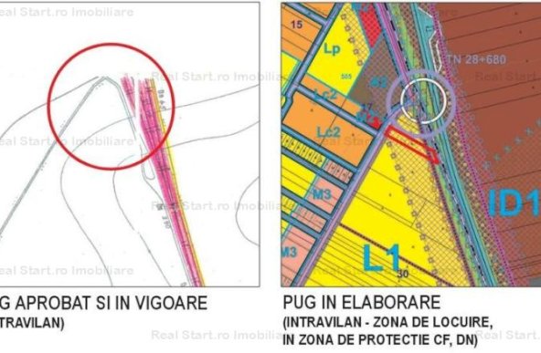 Centura Pantelimon, teren 2500mp, D20ml, intravilan Noul PUG