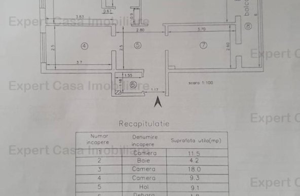 Apartament 3 Camere Decomandat