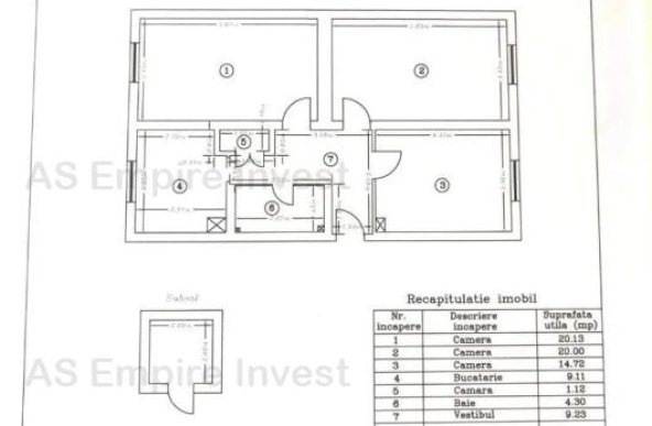 Ap 3 camere decomandat - zona Centrul Civic