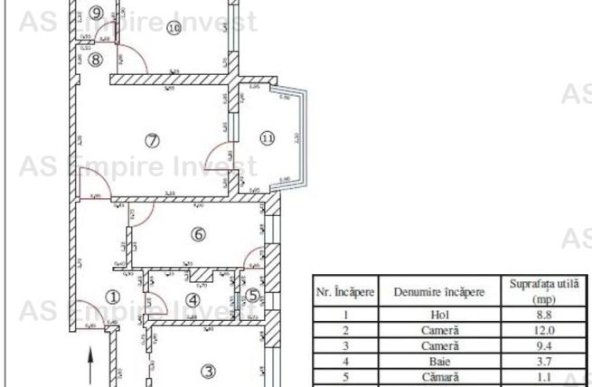 Ap 4 camere - zona Centrul Civic (ID: 15685)