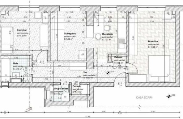 Ap 3 camere mobilat-utilat - zona Racadau