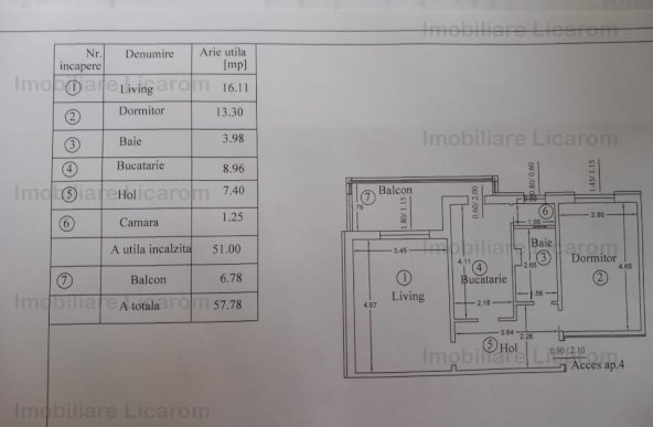 Apartament spatios 2 camere Racadau Tampei, bloc tip vila.