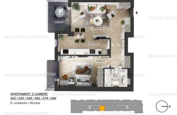 Apartament 2 camere | Pipera Plaza | 2 Terase | Bloc Finaliza