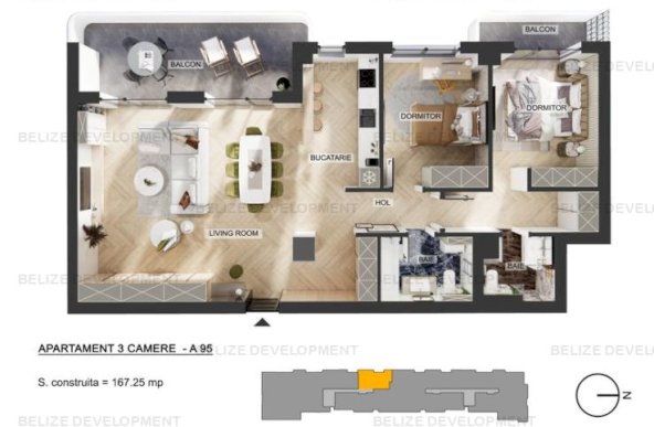 Apartament 3 camere | Pipera Plaza | Bloc Finalizat