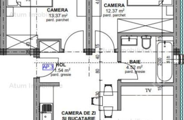 Vanzare apartament 3 camere, Vasile Aaron, Sibiu