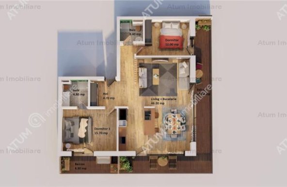 Vanzare apartament 3 camere, Central, Sibiu