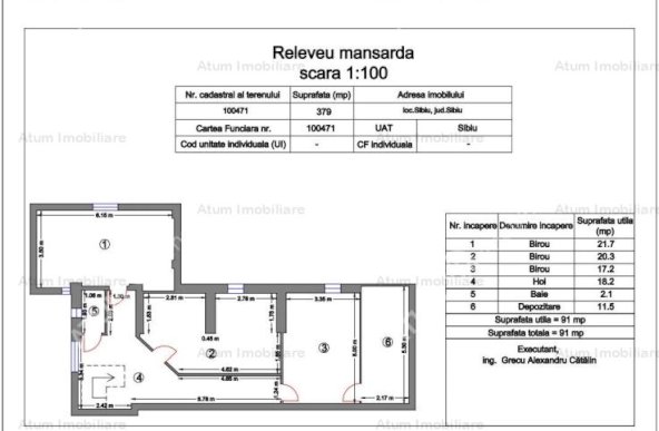 Inchiriere spatiu birouri, Central, Sibiu