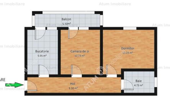 Vanzare apartament 2 camere, Calea Dumbravii, Sibiu