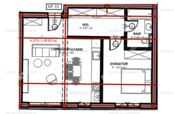 Vanzare apartament 2 camere, Bulevard Mihai Viteazu , Sibiu