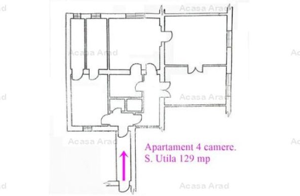 REZERVAT! Apartament cu 4 camere în Palatul Bohuș, Arad