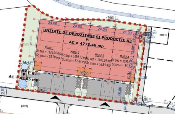 4646 mp - Hala industriala de inchiriat in Parc Industrial Arad