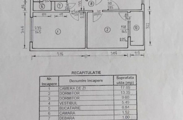 Apartament 3 camere in bloc anvelopat, Politehnica, Militari