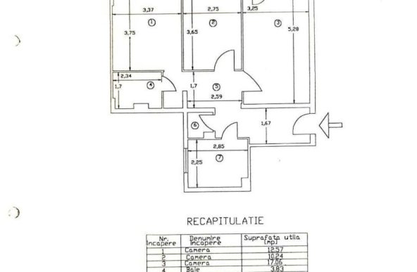 Apartament cu 3 camere, Domna Ghica