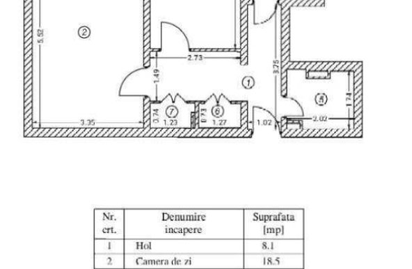 Apartament 2 camere renovat Grigorescu / Pallady