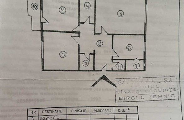 Apartament 3 camere ( Reabilitat/Decomandat) Nerva Traian-Comision 0%