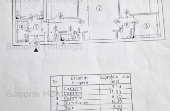 Apartament de 3 camere ( AN 1986 )-Tineretului-Comision 0%