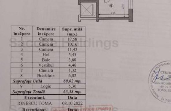 Apartament de 3 camere Bloc Reabilitat-Doamna Ghica-Plumbuita