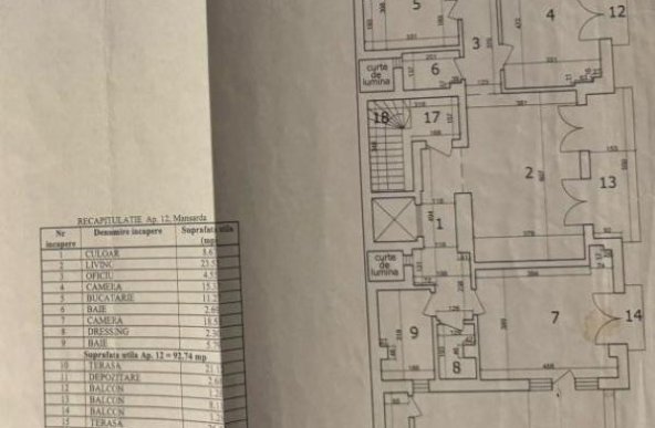 Apartament de 3 camere Penthouse ( 157 MP-2 Locuri de Parcare )-Laminorului