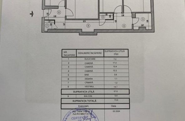 Apartament de 3 camere ( 500 M Victoriei )-Titulescu