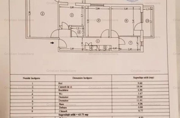 72mp Foarte Spatios 3 cam Buzaului MOBILAT etaj 4 din 5