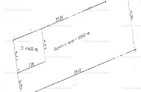 120Euro/mp Teren 252mp zona Centrala deschidere de 8m 