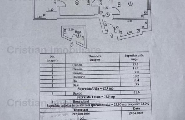 76mp!!!!  3 came ETAJ 1 Decomandat Calarasi BARIERA MOBILAT