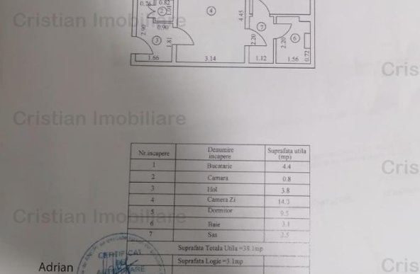 LIBER! Apart 2 cam 42mp etaj 3 Calea Galati - Kogalniceanu