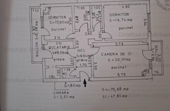 AP 3 camere, Buzaului, Confort 1 decomandat, Etaj 3