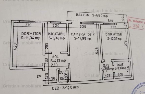 3 camere Mobilat-Utilat, Finisaje Lux, confort 1, Calea Galati - Piata Saraca