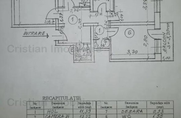 Ap 3 cam conf 1 decomandat Scolilor etaj 3 mobilat si utilat