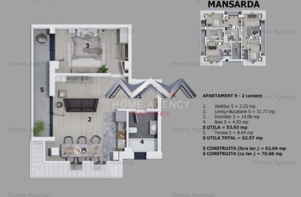 Apartament 2 camere Otopeni