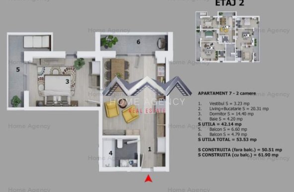 Apartament 2 camere Otopeni