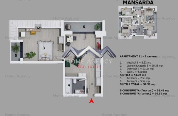 Apartament 2 camere Otopeni