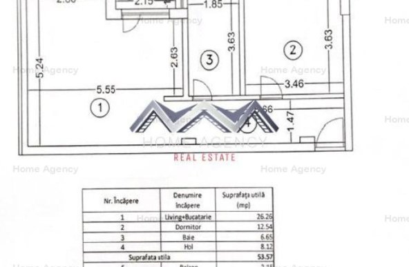 Apartament 2 camere + curte 70 mp Otopeni central