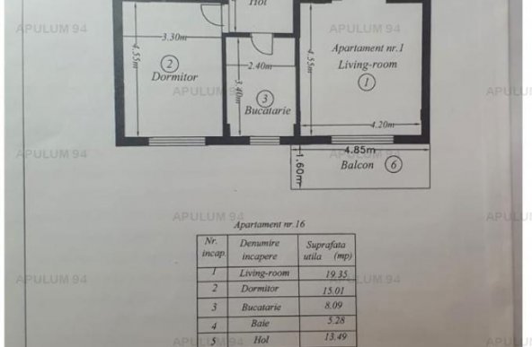 Vanzare Apartament 2 camere ,zona Dobroesti ,strada Ciresului Intr. ,nr 8 ,76.800 €