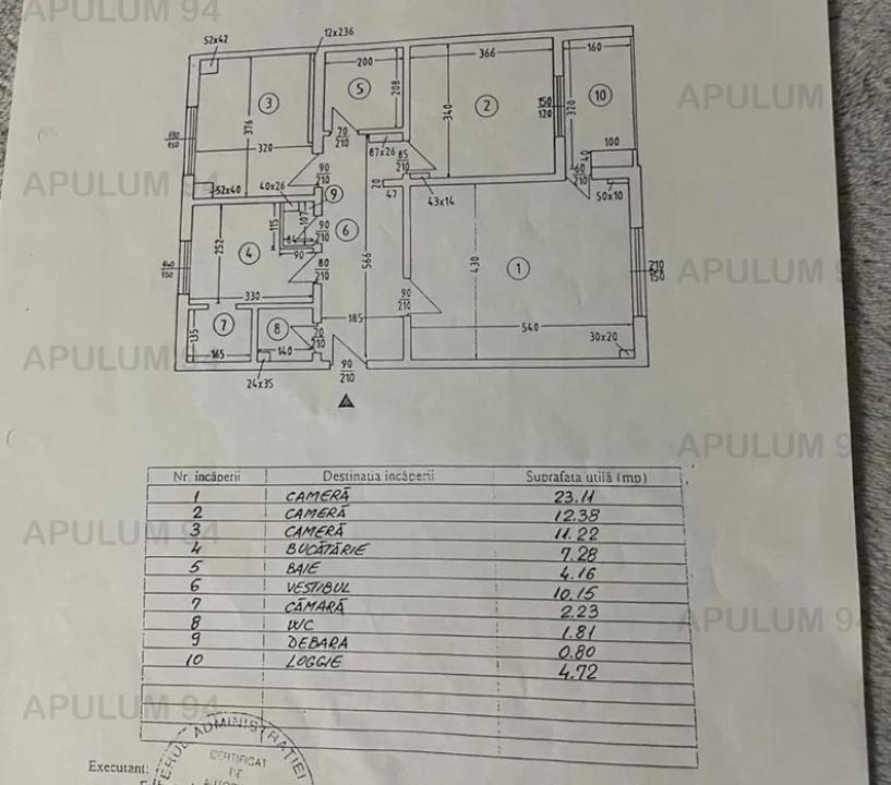 Vanzare Apartament 3 camere ,zona Nerva Traian ,strada Octavian Goga ,nr 21 ,195.000 €