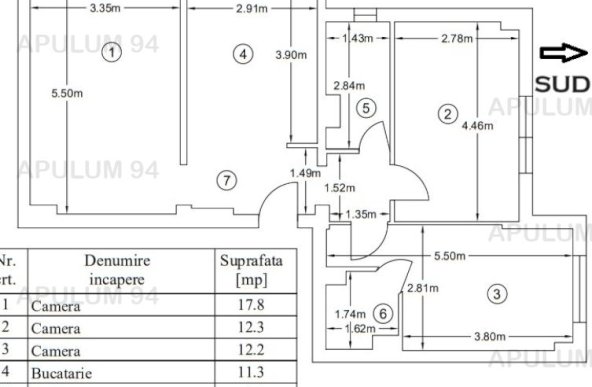 Inchiriere Apartament 3 camere ,zona Berceni ,strada Calea Vacaresti ,nr 338 ,600 € /luna 