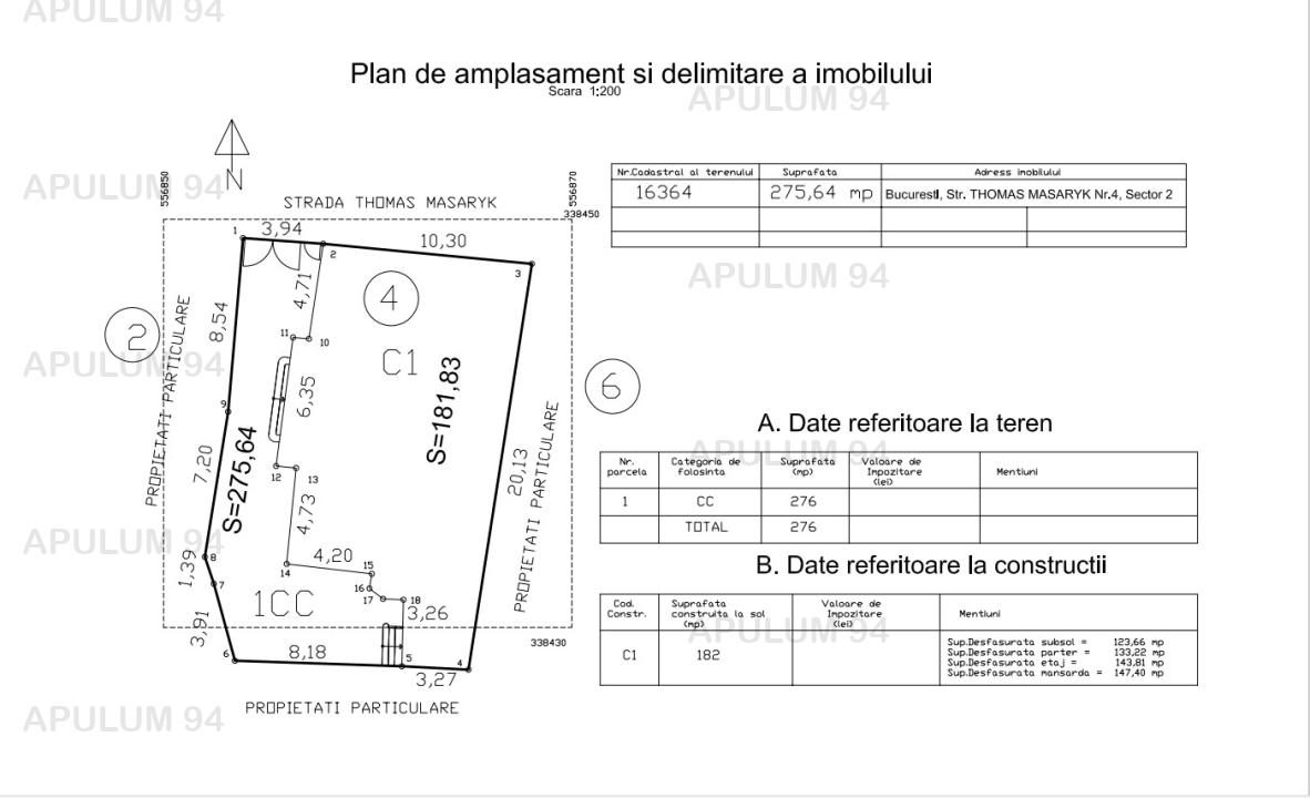 Vanzare Casa/Vila 14 camere ,zona Universitate ,strada Thomas Masaryk ,nr 4 ,1.400.000 €