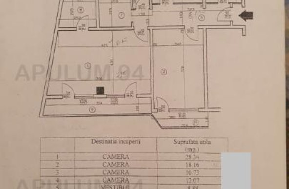 Vanzare Apartament 4 camere ,zona Universitate ,strada Carol I ,nr 3 ,220.000 €