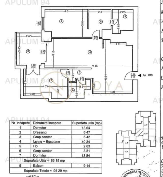 Vanzare Apartament 3 camere ,zona Aviatiei ,strada Fabrica de Glucoza ,nr 9 ,299.000 €