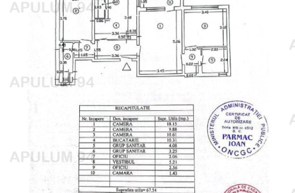 Vanzare Apartament 3 camere ,zona Tineretului ,strada Piscului ,nr 18 ,167.500 €