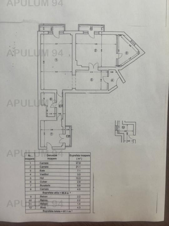 Vanzare Apartament 2 camere ,zona Calea Victoriei ,strada Piata Sfintii Voievozi ,nr 6 ,140.000 €