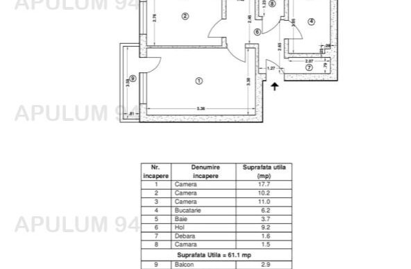 Vanzare Apartament 3 camere ,zona Tineretului ,strada Trestiana ,nr 7 ,146.500 €