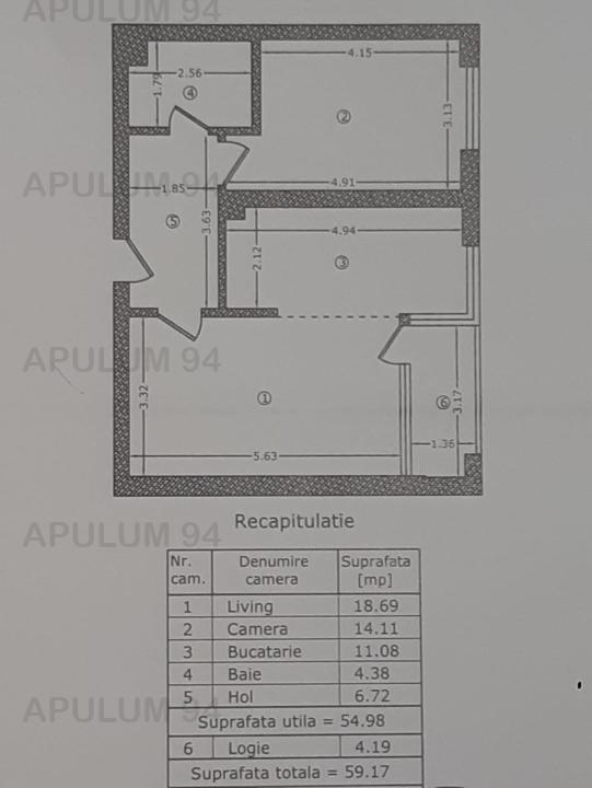 Inchiriere Apartament 2 camere ,zona Timpuri Noi ,strada Splaiul Unirii ,nr 219 ,650 € /luna 