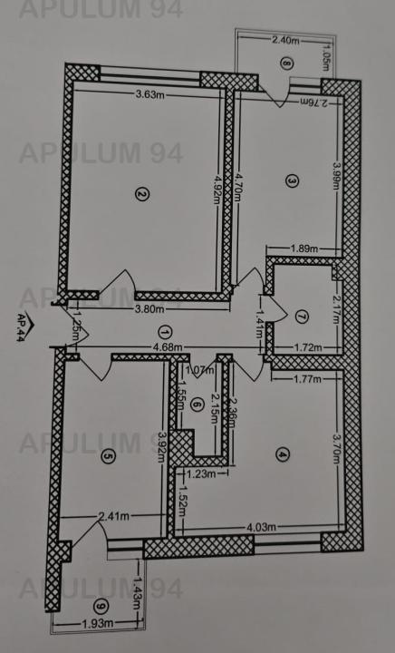 Inchiriere Apartament 3 camere ,zona Parcul Carol ,strada Fabrica de Chibrituri ,nr 17-21 ,700 € /luna 