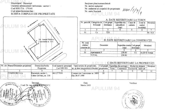 Inchiriere Apartament 4 camere ,zona Primaverii ,strada Constantin Balescu, amiral ,nr 11 ,11.990 € /luna 