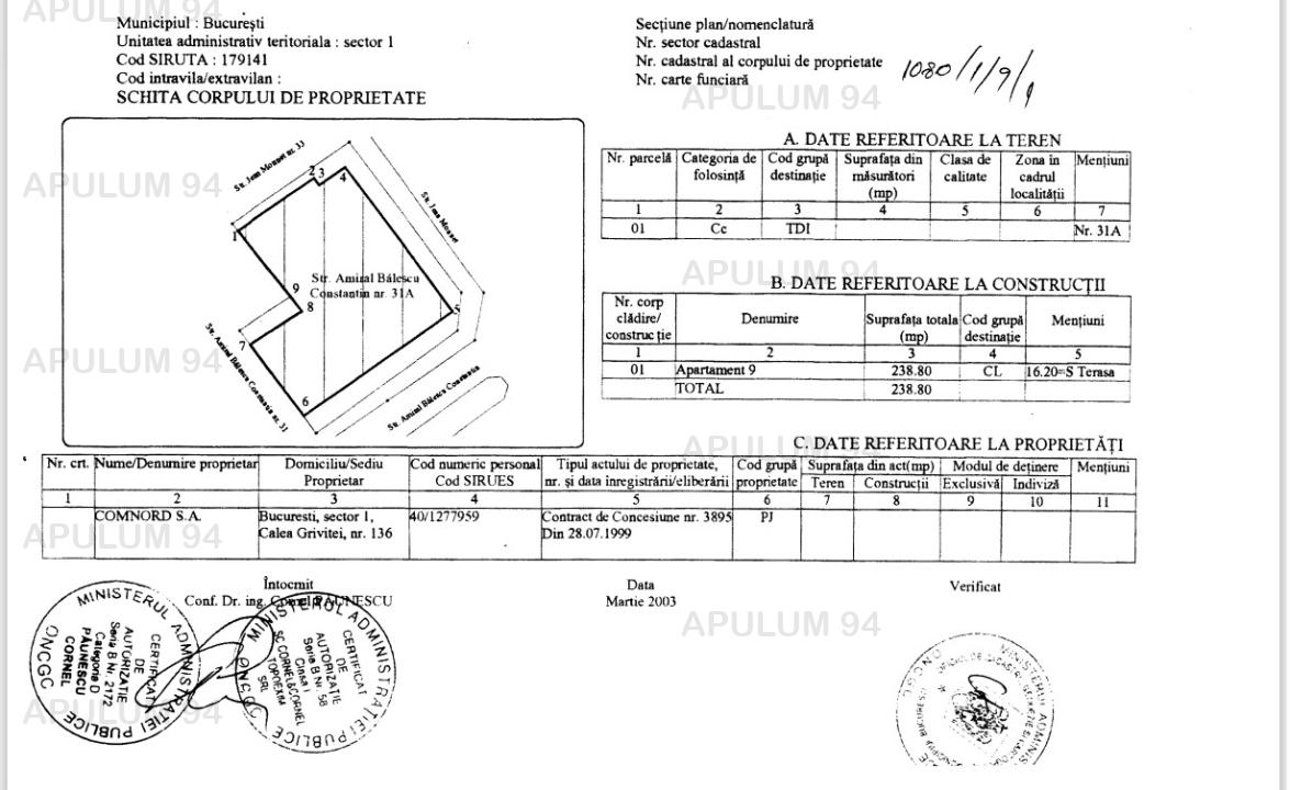 Inchiriere Apartament 4 camere ,zona Primaverii ,strada Constantin Balescu, amiral ,nr 11 ,11.990 € /luna 