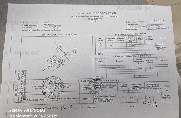 Vanzare Teren Constructii ,zona Bragadiru ,strada Soseaua de Centura ,nr 5-7 ,20.280 €